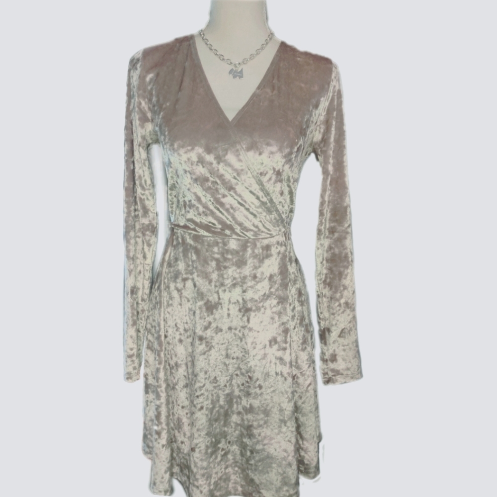 CRUSHED VELVET DRESS